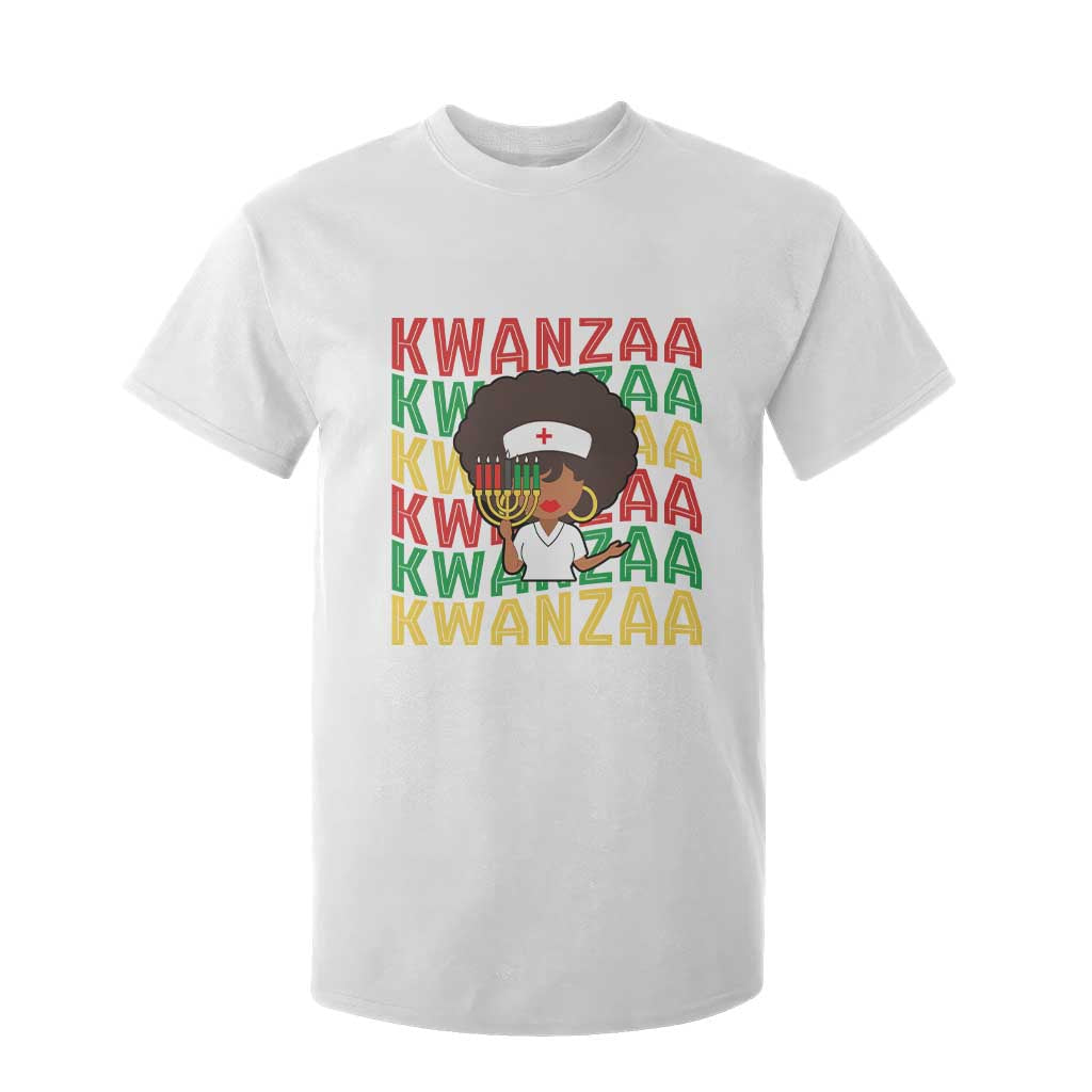 Kwanzaa Nurse Pride T Shirt For Kid African Heritage Holiday Gift TS12 White Print Your Wear