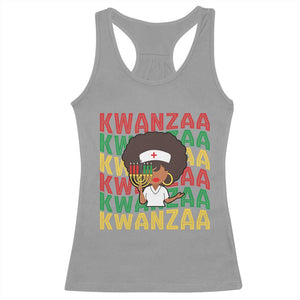 Kwanzaa Nurse Pride Racerback Tank Top African Heritage Holiday Gift TS12 Sport Gray Print Your Wear