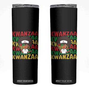 Kwanzaa Nurse Pride Skinny Tumbler African Heritage Holiday Gift TS12 Black Print Your Wear