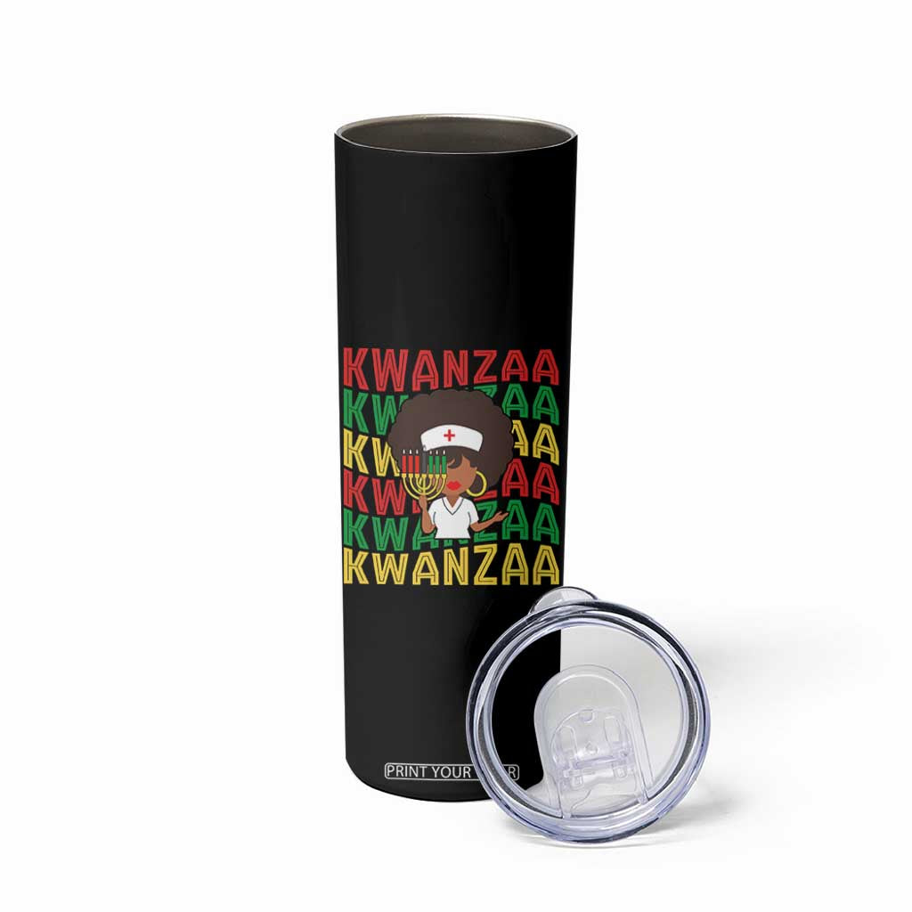 Kwanzaa Nurse Pride Skinny Tumbler African Heritage Holiday Gift TS12 Print Your Wear