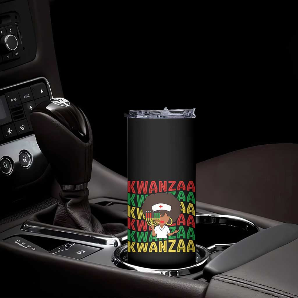 Kwanzaa Nurse Pride Skinny Tumbler African Heritage Holiday Gift TS12 Print Your Wear