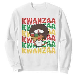Kwanzaa Nurse Pride Sweatshirt African Heritage Holiday Gift TS12 White Print Your Wear