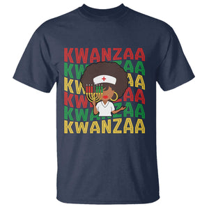 Kwanzaa Nurse Pride T Shirt African Heritage Holiday Gift TS12 Navy Print Your Wear