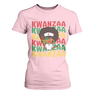Kwanzaa Nurse Pride T Shirt For Women African Heritage Holiday Gift TS12 Light Pink Print Your Wear