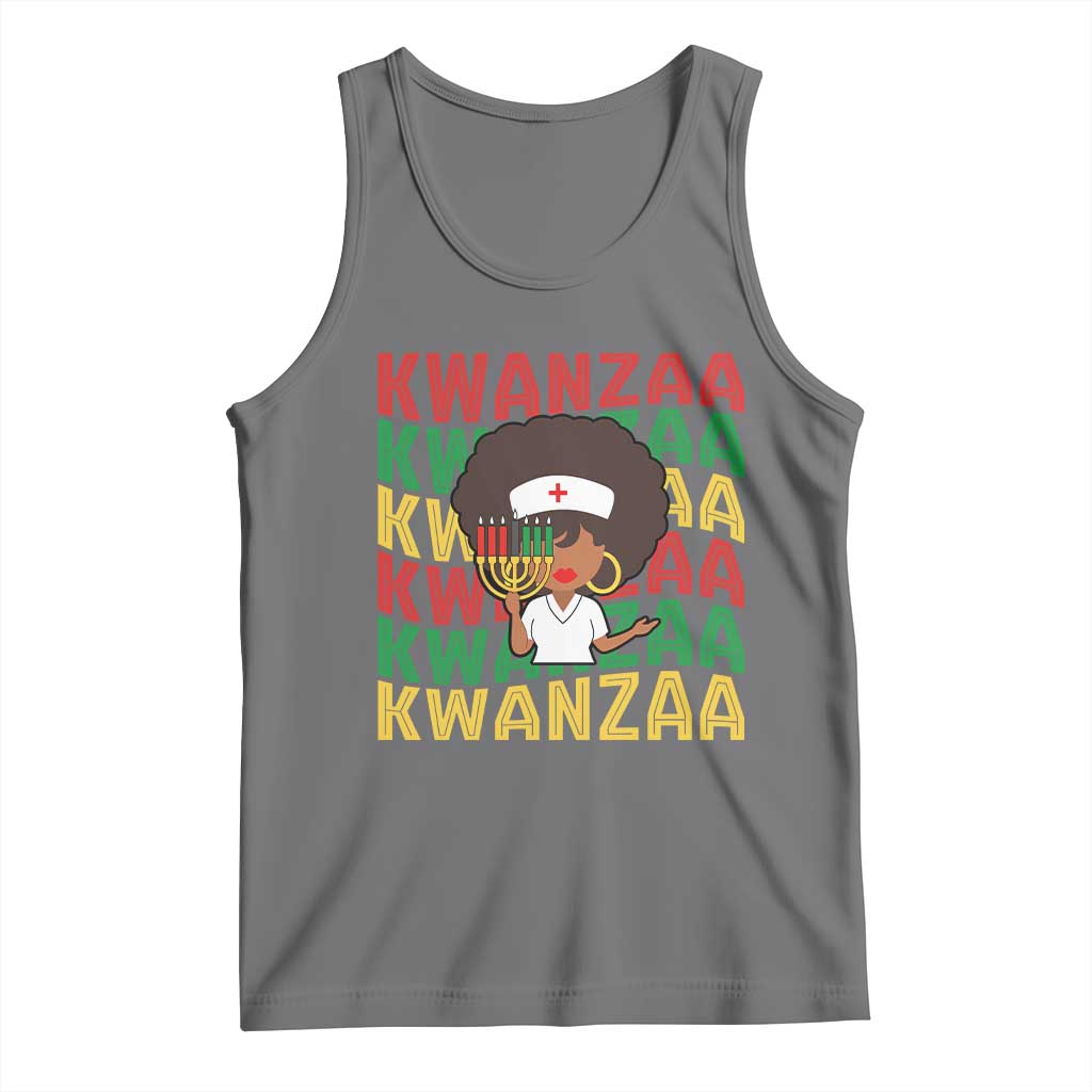 Kwanzaa Nurse Pride Tank Top African Heritage Holiday Gift TS12 Black Heather Print Your Wear