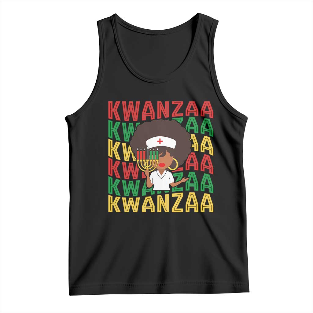 Kwanzaa Nurse Pride Tank Top African Heritage Holiday Gift TS12 Black Print Your Wear