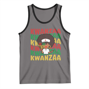 Kwanzaa Nurse Pride Tank Top African Heritage Holiday Gift TS12 Deep Heather Black Print Your Wear