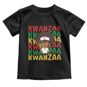Kwanzaa Nurse Pride Toddler T Shirt African Heritage Holiday Gift TS12 Black Print Your Wear