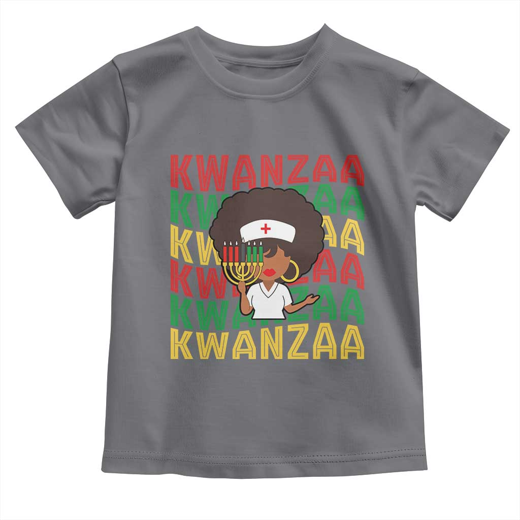 Kwanzaa Nurse Pride Toddler T Shirt African Heritage Holiday Gift TS12 Charcoal Print Your Wear