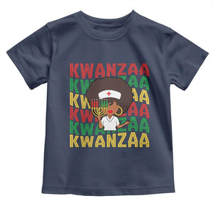 Kwanzaa Nurse Pride Toddler T Shirt African Heritage Holiday Gift TS12 Navy Print Your Wear