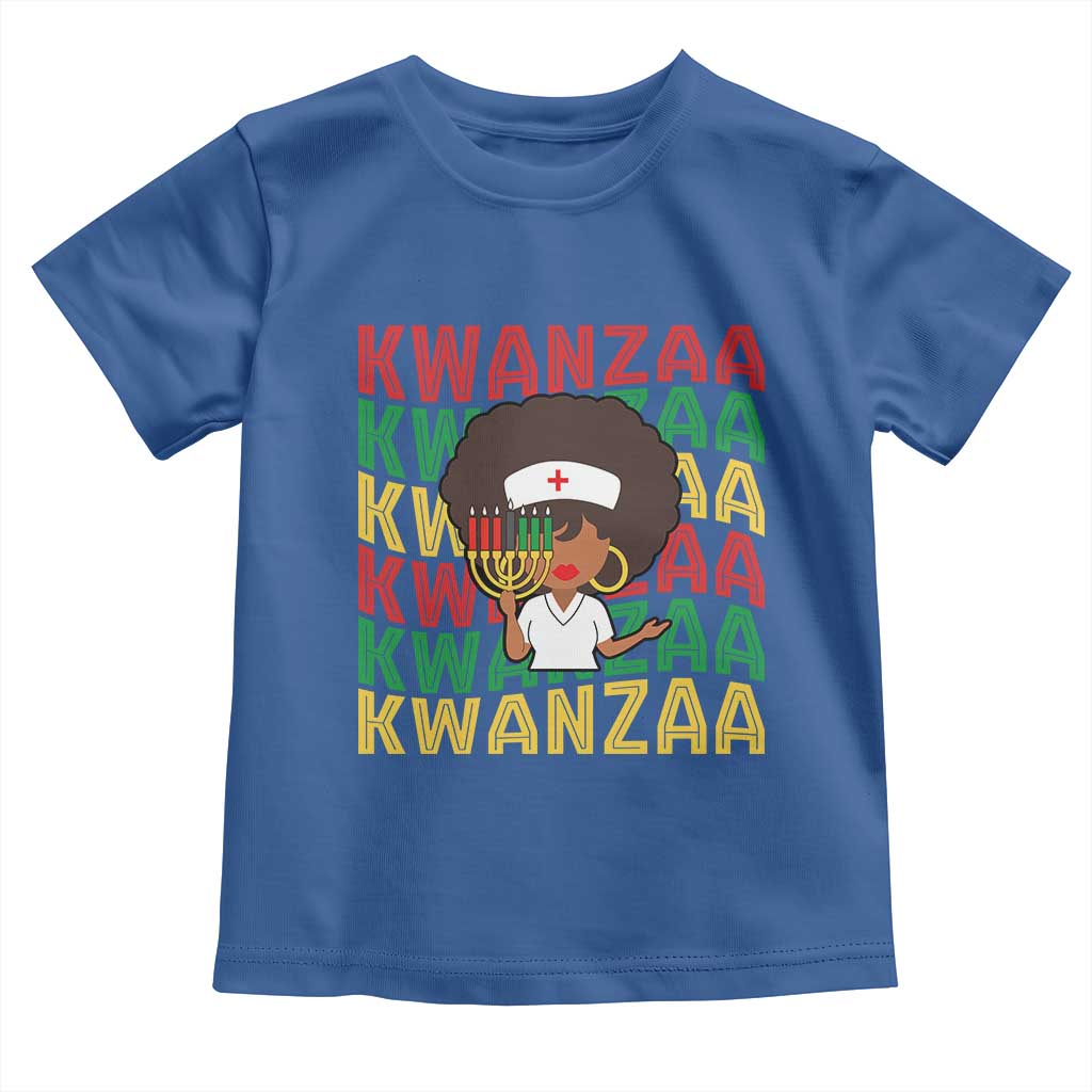 Kwanzaa Nurse Pride Toddler T Shirt African Heritage Holiday Gift TS12 Royal Blue Print Your Wear