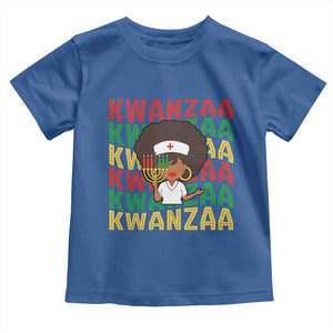 Kwanzaa Nurse Pride Toddler T Shirt African Heritage Holiday Gift TS12 Royal Blue Print Your Wear