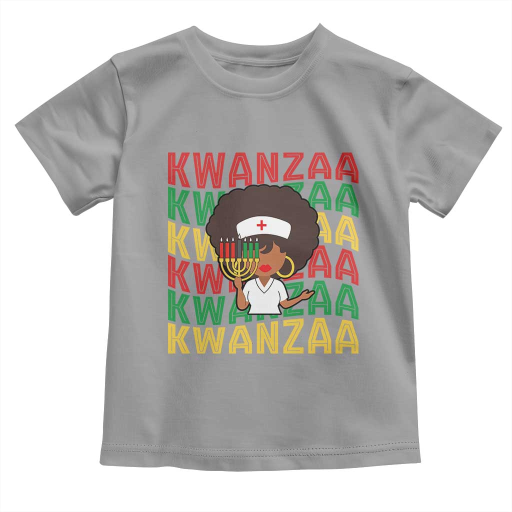 Kwanzaa Nurse Pride Toddler T Shirt African Heritage Holiday Gift TS12 Sport Gray Print Your Wear