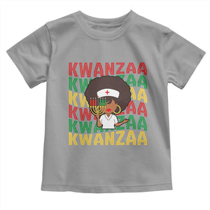 Kwanzaa Nurse Pride Toddler T Shirt African Heritage Holiday Gift TS12 Sport Gray Print Your Wear