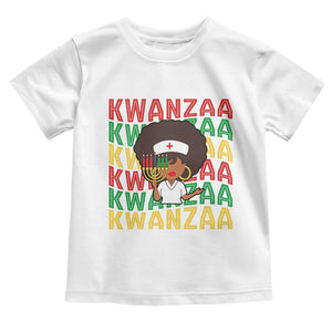 Kwanzaa Nurse Pride Toddler T Shirt African Heritage Holiday Gift TS12 White Print Your Wear