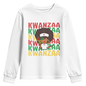 Kwanzaa Nurse Pride Youth Sweatshirt African Heritage Holiday Gift TS12 White Print Your Wear