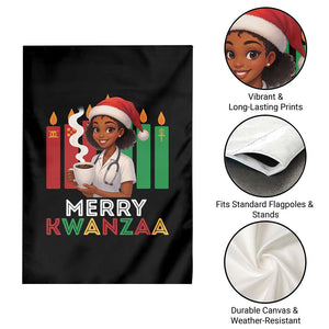 Merry Kwanzaa Garden Flag Nurse African American Holiday Celebration Gift - Print Your Wear