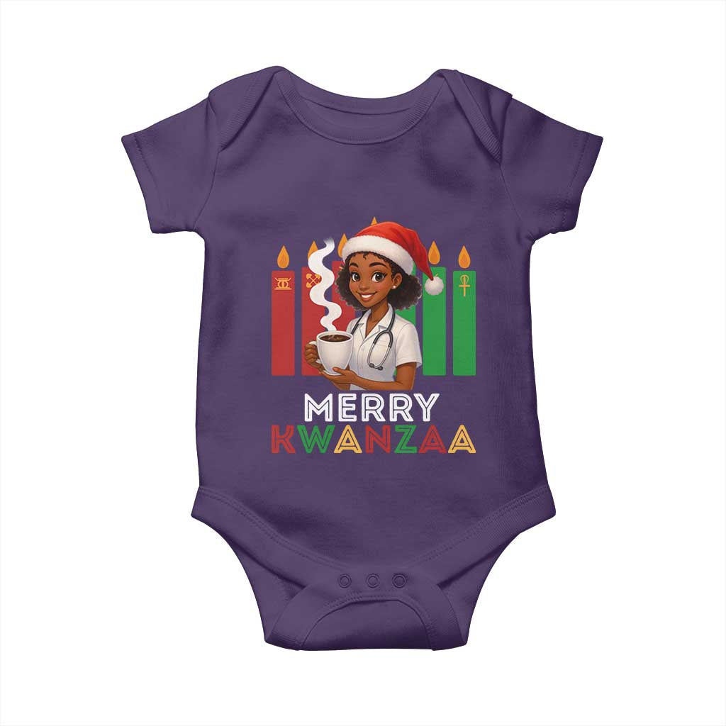 Merry Kwanzaa Baby Onesie Nurse African American Holiday Celebration Gift - Print Your Wear