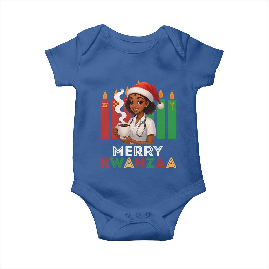 Merry Kwanzaa Baby Onesie Nurse African American Holiday Celebration Gift - Print Your Wear