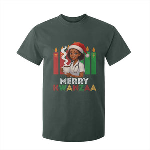 Merry Kwanzaa T Shirt For Kid Nurse African American Holiday Celebration Gift TS12 Dark Forest Green Print Your Wear
