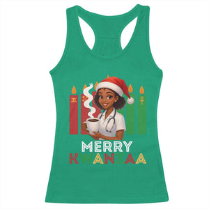 Merry Kwanzaa Racerback Tank Top Nurse African American Holiday Celebration Gift - Print Your Wear