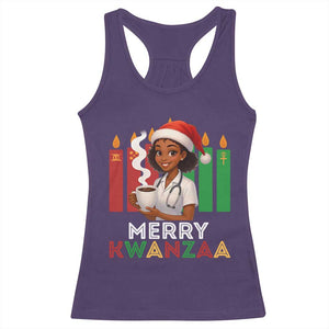 Merry Kwanzaa Racerback Tank Top Nurse African American Holiday Celebration Gift TS12 Purple Print Your Wear