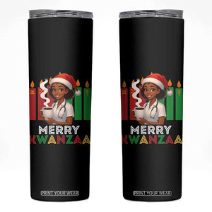 Merry Kwanzaa Skinny Tumbler Nurse African American Holiday Celebration Gift - Print Your Wear