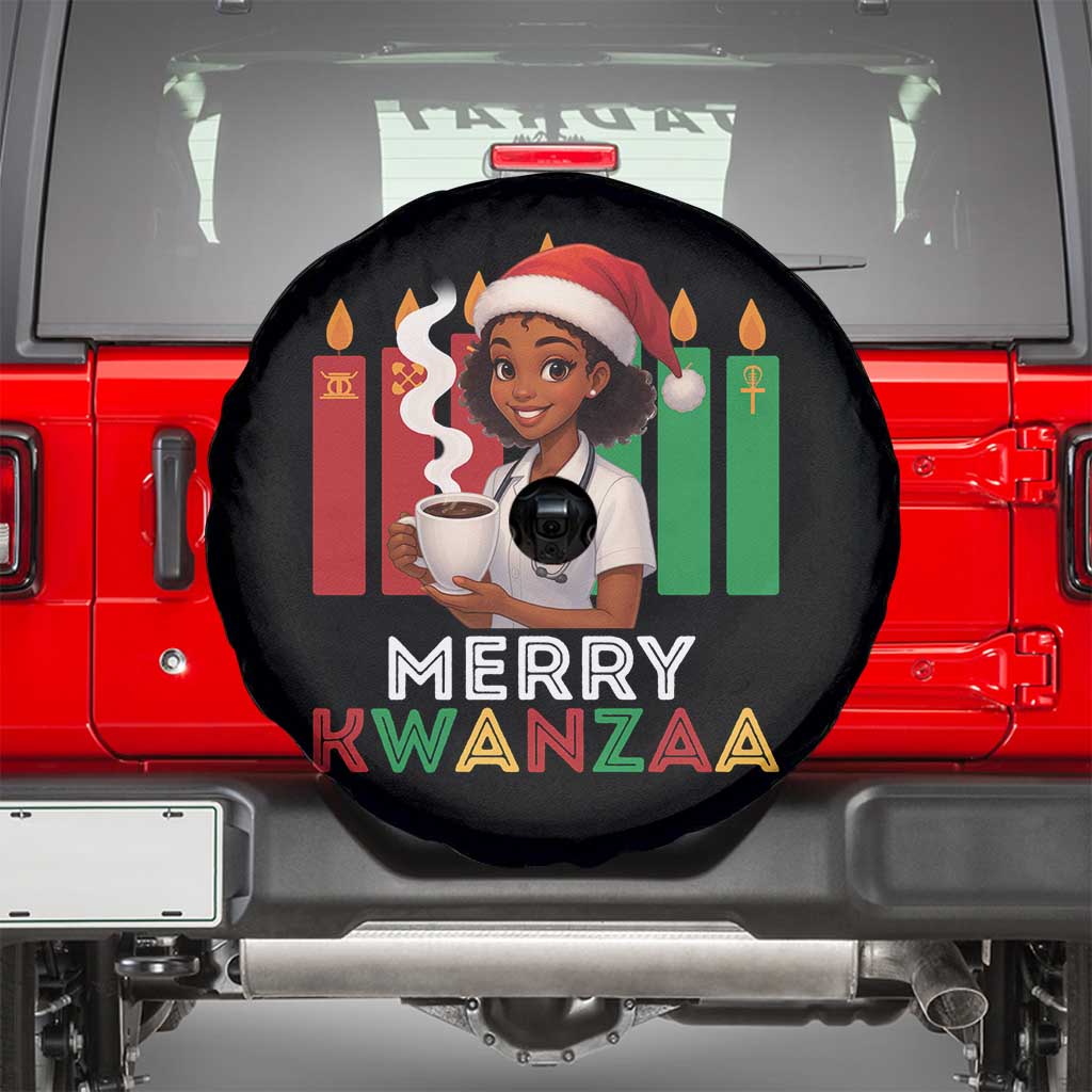 Merry Kwanzaa Spare Tire Cover Nurse African American Holiday Celebration Gift TS12 Black Print Your Wear