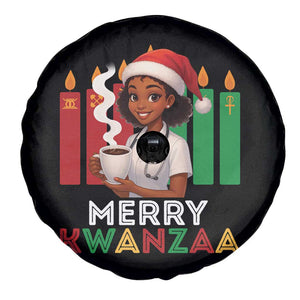 Merry Kwanzaa Spare Tire Cover Nurse African American Holiday Celebration Gift - Print Your Wear