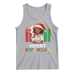 Merry Kwanzaa Tank Top Nurse African American Holiday Celebration Gift - Print Your Wear