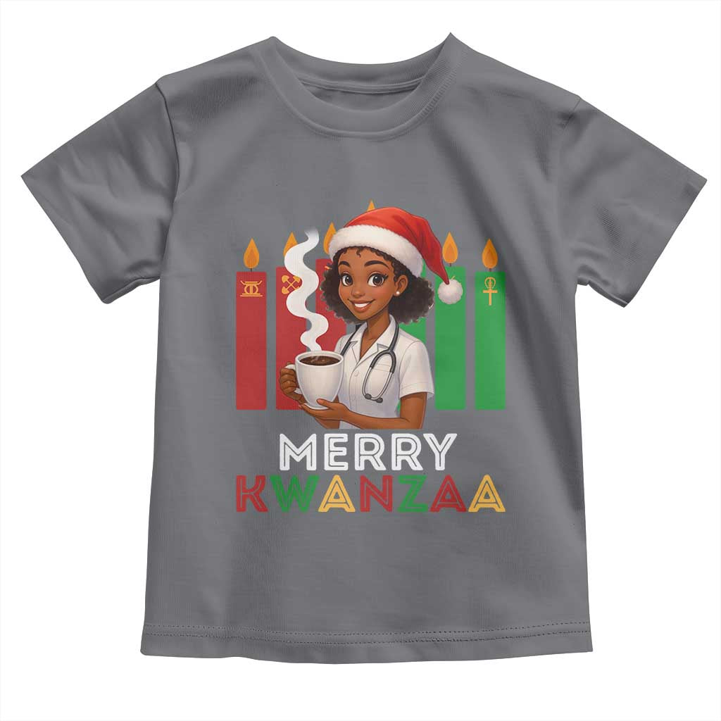 Merry Kwanzaa Toddler T Shirt Nurse African American Holiday Celebration Gift - Print Your Wear