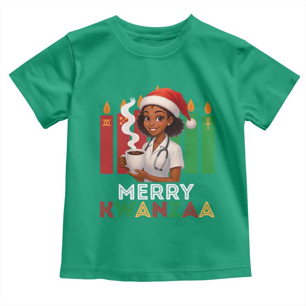 Merry Kwanzaa Toddler T Shirt Nurse African American Holiday Celebration Gift - Print Your Wear