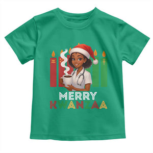 Merry Kwanzaa Toddler T Shirt Nurse African American Holiday Celebration Gift - Print Your Wear