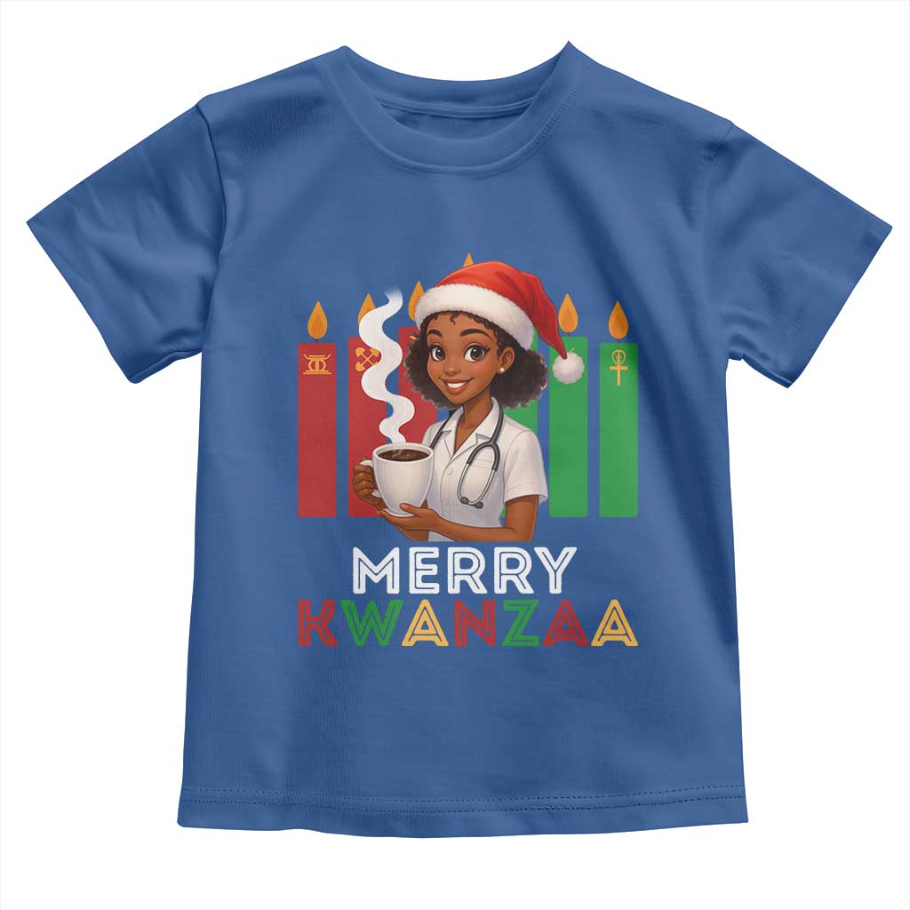 Merry Kwanzaa Toddler T Shirt Nurse African American Holiday Celebration Gift - Print Your Wear