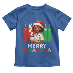 Merry Kwanzaa Toddler T Shirt Nurse African American Holiday Celebration Gift - Print Your Wear
