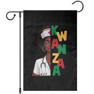 African American Nurse Garden Flag Joyful Kwanzaa Celebration Gift - Print Your Wear