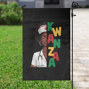 African American Nurse Garden Flag Joyful Kwanzaa Celebration Gift - Print Your Wear