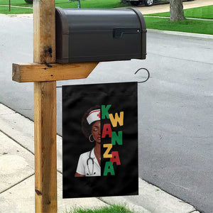 African American Nurse Garden Flag Joyful Kwanzaa Celebration Gift - Print Your Wear