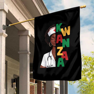 African American Nurse Garden Flag Joyful Kwanzaa Celebration Gift - Print Your Wear