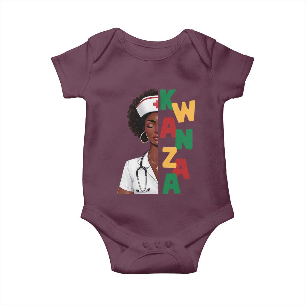 African American Nurse Baby Onesie Joyful Kwanzaa Celebration Gift TS12 Maroon Print Your Wear