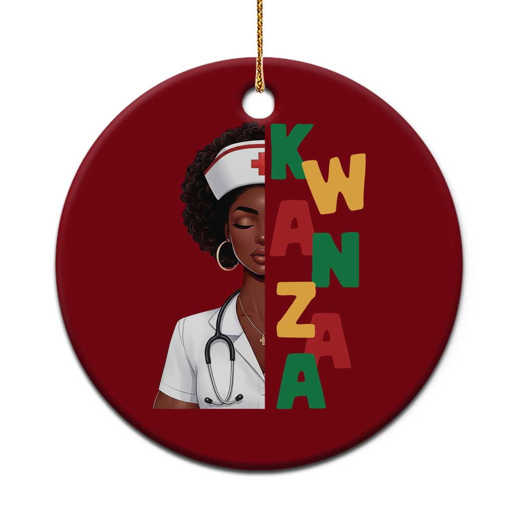 African American Nurse Ceramic Ornament Joyful Kwanzaa Celebration Gift TS12 1pc Red Print Your Wear