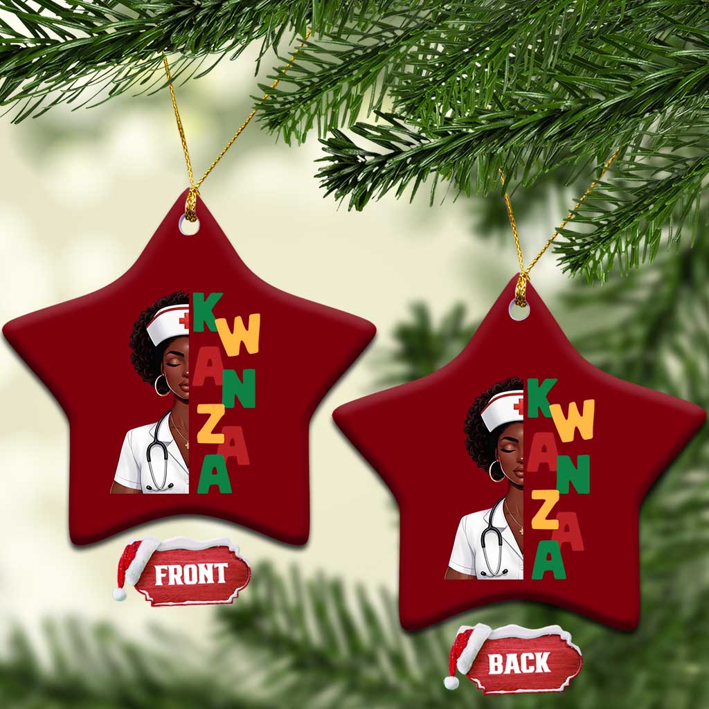 African American Nurse Ceramic Ornament Joyful Kwanzaa Celebration Gift TS12 Print Your Wear