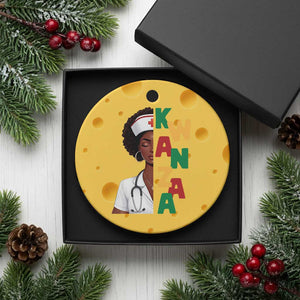African American Nurse Ceramic Ornament Joyful Kwanzaa Celebration Gift - Print Your Wear
