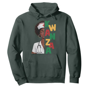 African American Nurse Hoodie Joyful Kwanzaa Celebration Gift TS12 Dark Forest Green Print Your Wear