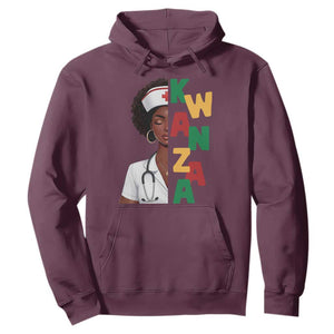 African American Nurse Hoodie Joyful Kwanzaa Celebration Gift TS12 Maroon Print Your Wear