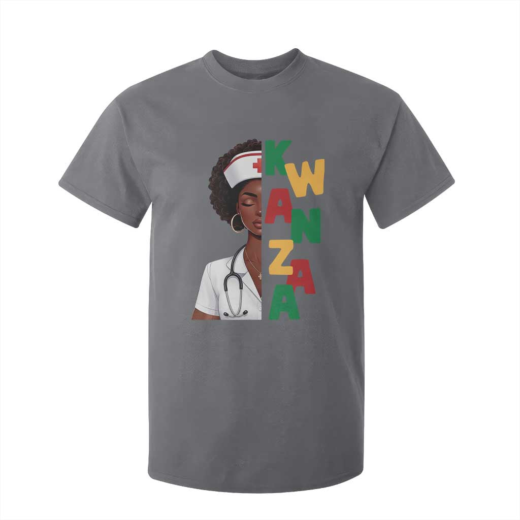 African American Nurse T Shirt For Kid Joyful Kwanzaa Celebration Gift TS12 Charcoal Print Your Wear