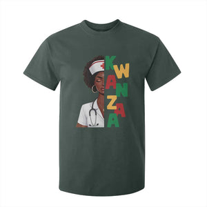 African American Nurse T Shirt For Kid Joyful Kwanzaa Celebration Gift TS12 Dark Forest Green Print Your Wear