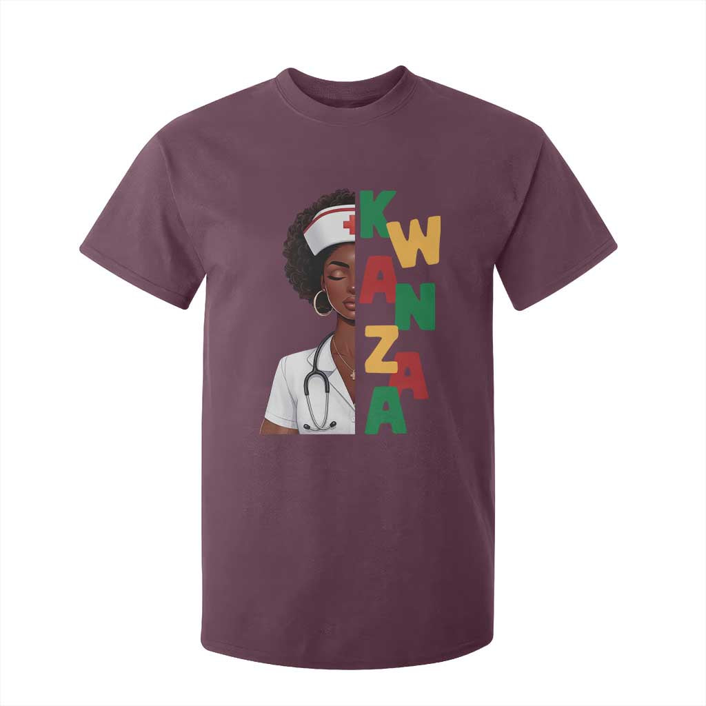 African American Nurse T Shirt For Kid Joyful Kwanzaa Celebration Gift TS12 Maroon Print Your Wear
