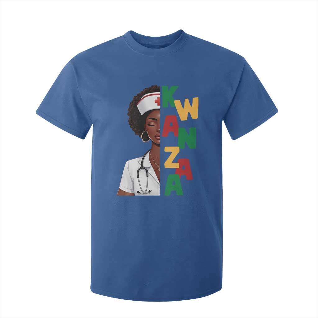 African American Nurse T Shirt For Kid Joyful Kwanzaa Celebration Gift TS12 Royal Blue Print Your Wear
