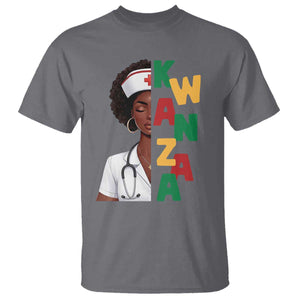 African American Nurse T Shirt Joyful Kwanzaa Celebration Gift TS12 Charcoal Print Your Wear